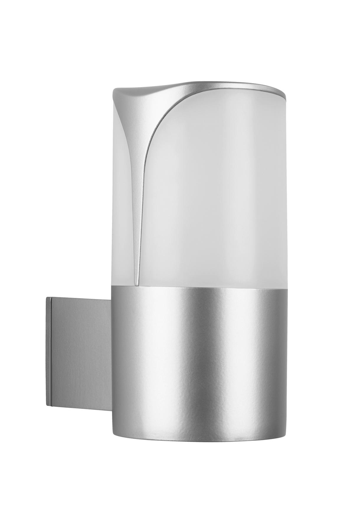 ZUNANJA STENSKA SVETILKA     18/14/9 cm          - srebrne barve, Basics, kovina/umetna masa (18/14/9cm)