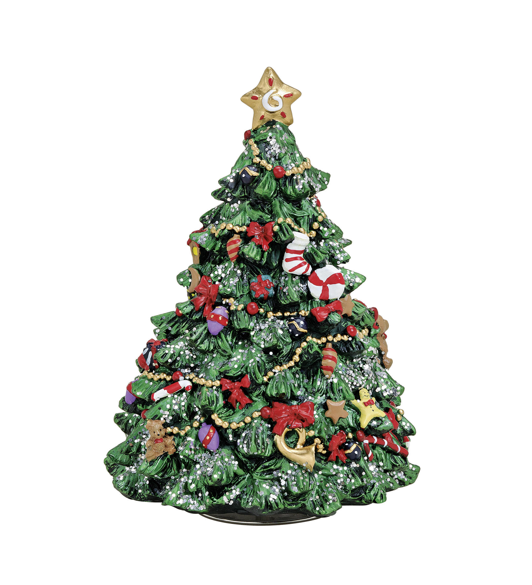 DEKOSPIELUHR - Rot/Goldfarben, Trend, Kunststoff (16/12/16cm) - X-Mas