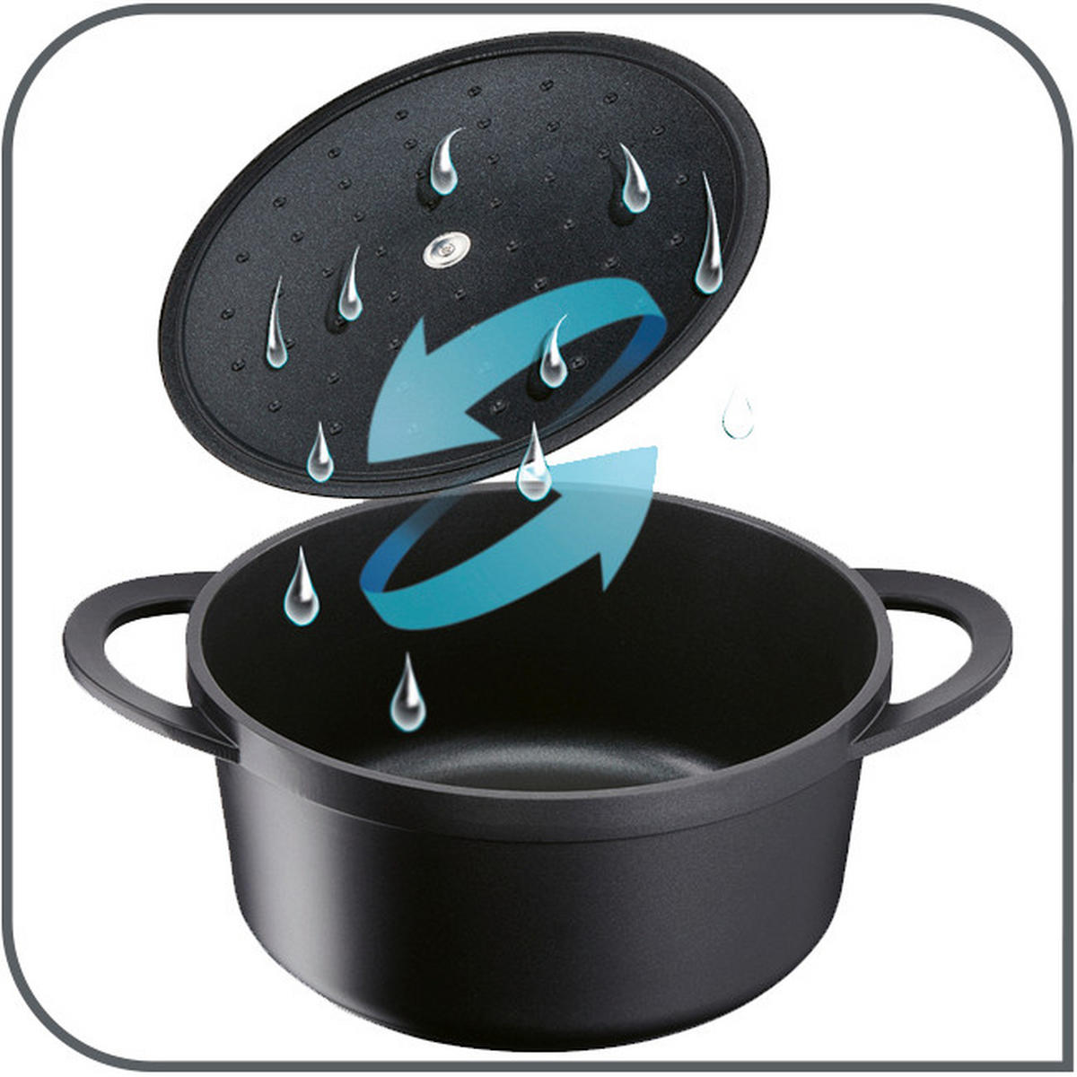 SERVIERPFANNE  - Schwarz, Basics, Metall (49,6/30,1/10,3cm) - Tefal