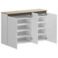 HÄNGESCHUHSCHRANK 129,7/85/35,1 cm  - Anthrazit/Weiß, Design, Holzwerkstoff (129,7/85/35,1cm) - Xora