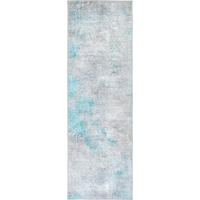 LÄUFER 80/250 cm ONDEA ONIS  - Türkis/Hellgrau, Design, Kunststoff/Textil (80/250cm) - Lindorug