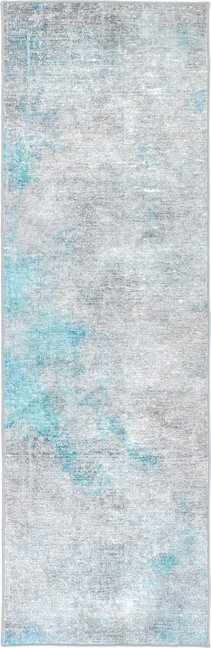 LÄUFER 80/250 cm ONDEA ONIS  - Türkis/Hellgrau, Design, Kunststoff/Textil (80/250cm) - Lindorug