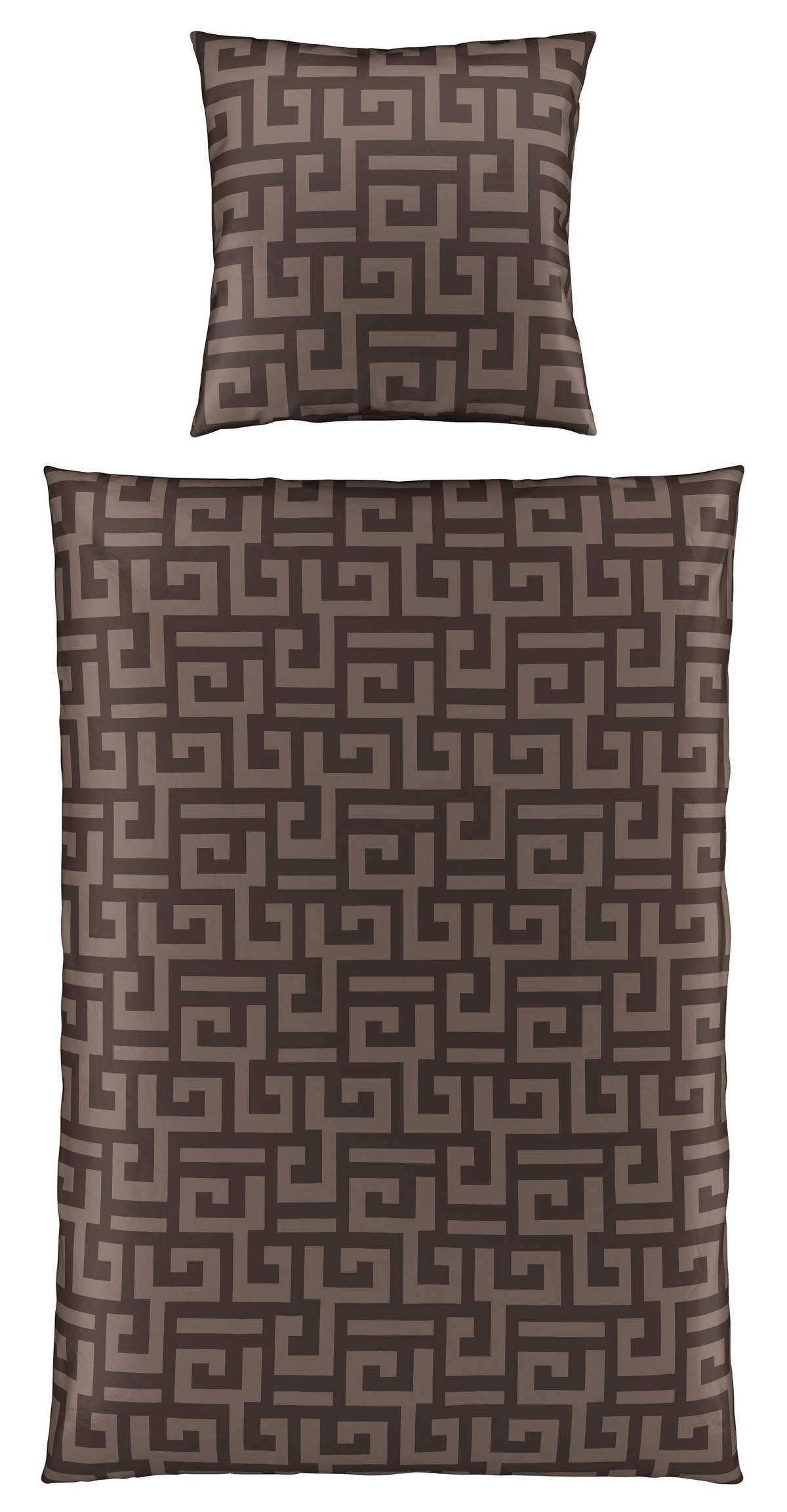 OBOUSTRANNÉ POVLEČENÍ, satén, hnědá, 135/200 cm - hnědá, Basics, textil (135/200cm) - Bio:Vio