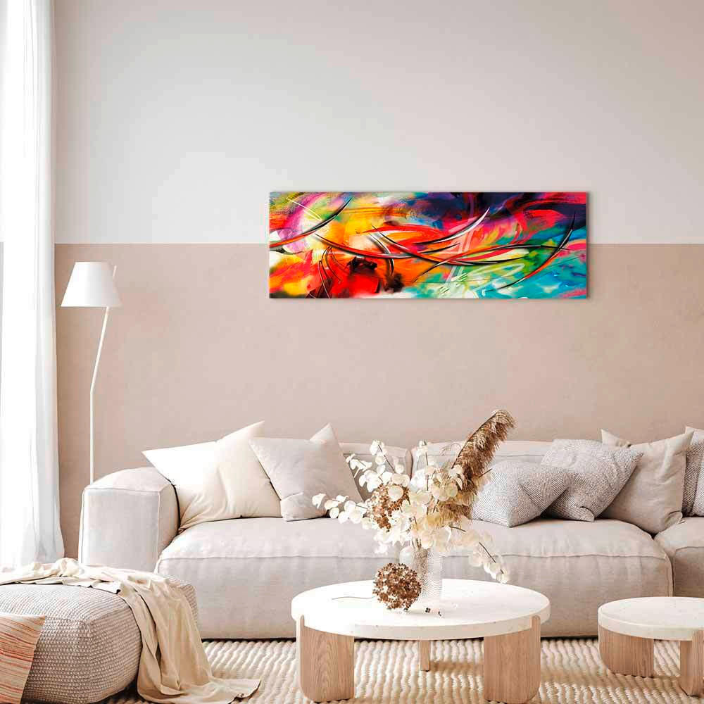 LEINWANDBILD Abstraktes 150/50/1,2 cm  - Multicolor, Basics, Holz/Textil (150/50/1,2cm) - artgeist