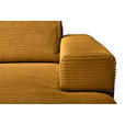 ECKSOFA Currygelb Cord Rückenkissen, Bettkasten, Schlaffunktion, Rücken echt, Liegefläche im Originalstoff  - Currygelb/Schwarz, KONVENTIONELL, Textil/Metall (240/150cm) - Carryhome