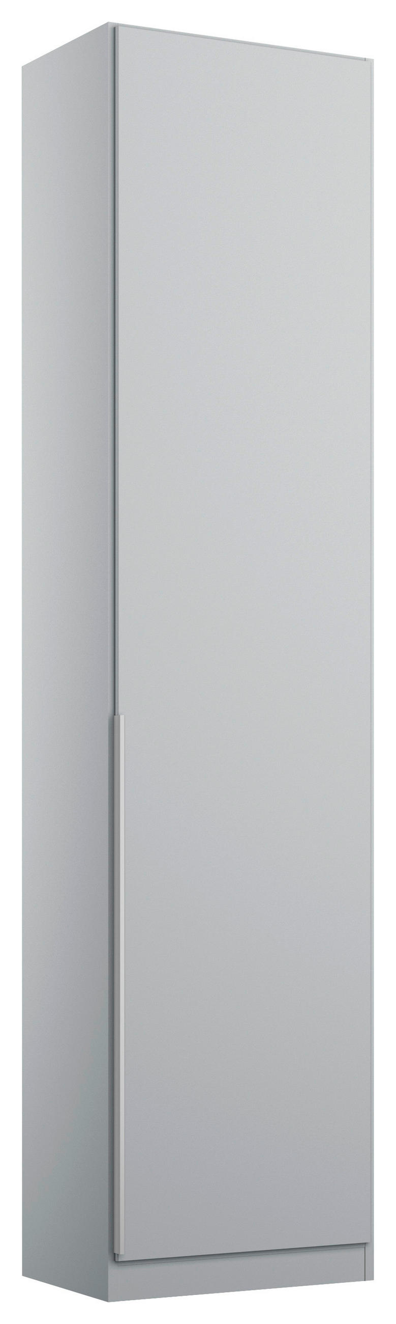GARDEROB MED GÅNGJÄRN 47/229/54 cm 1-dörrar - aluminiumfärg/ljusgrå, Modern, trämaterial (47/229/54cm) - Rauch Möbel