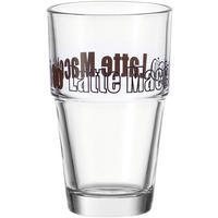 LATTE-MACCHIATO-GLAS - Klar/Schwarz, Basics, Glas (8,6/14cm) - Leonardo
