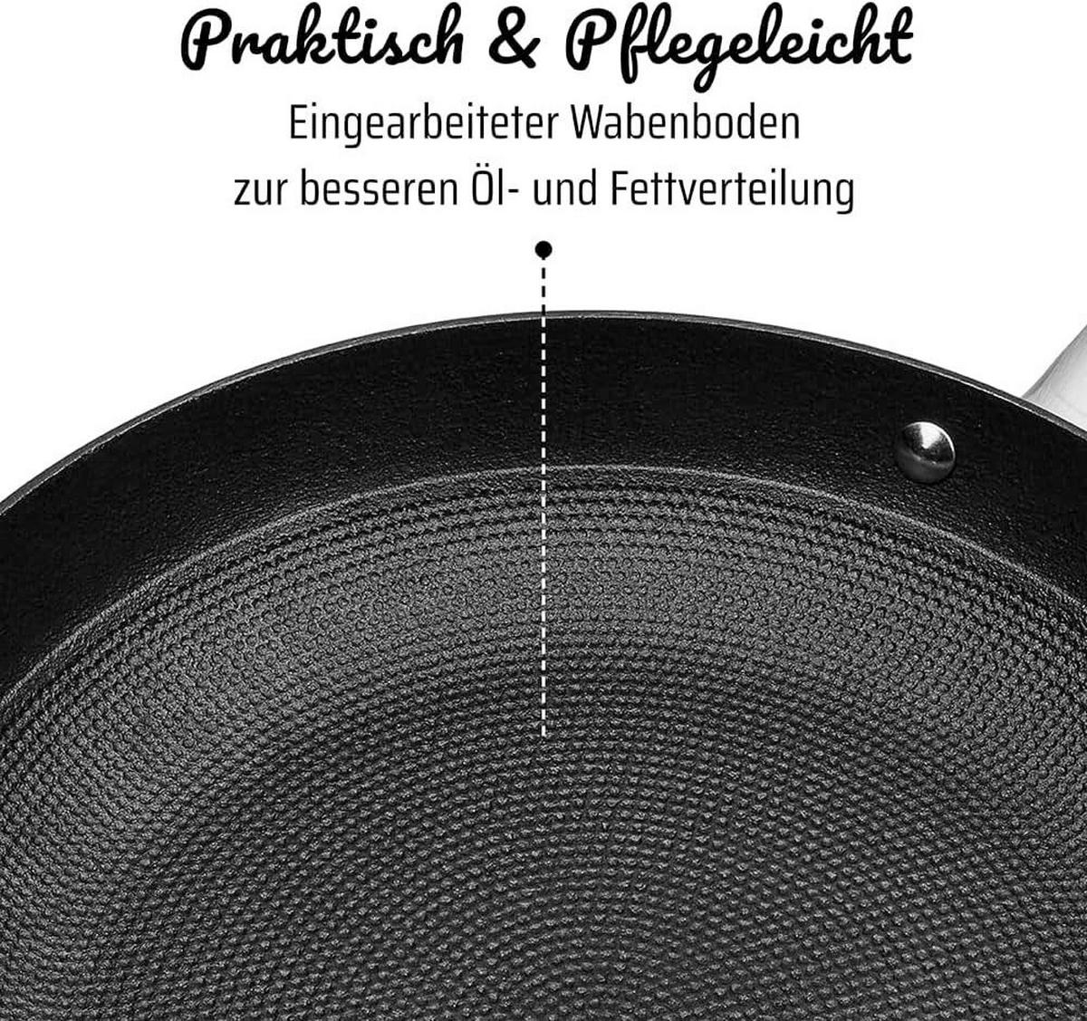 BRATPFANNE ROBUSTA Vitaflon® Quarzit Beschichtung 28 cm  - Schwarz, Basics, Metall (28cm) - GSW