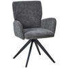 ARMLEHNSTUHL  in Eisen Leinenoptik  - Schwarz/Grau, LIFESTYLE, Holz/Textil (60/89/63cm) - MID.YOU