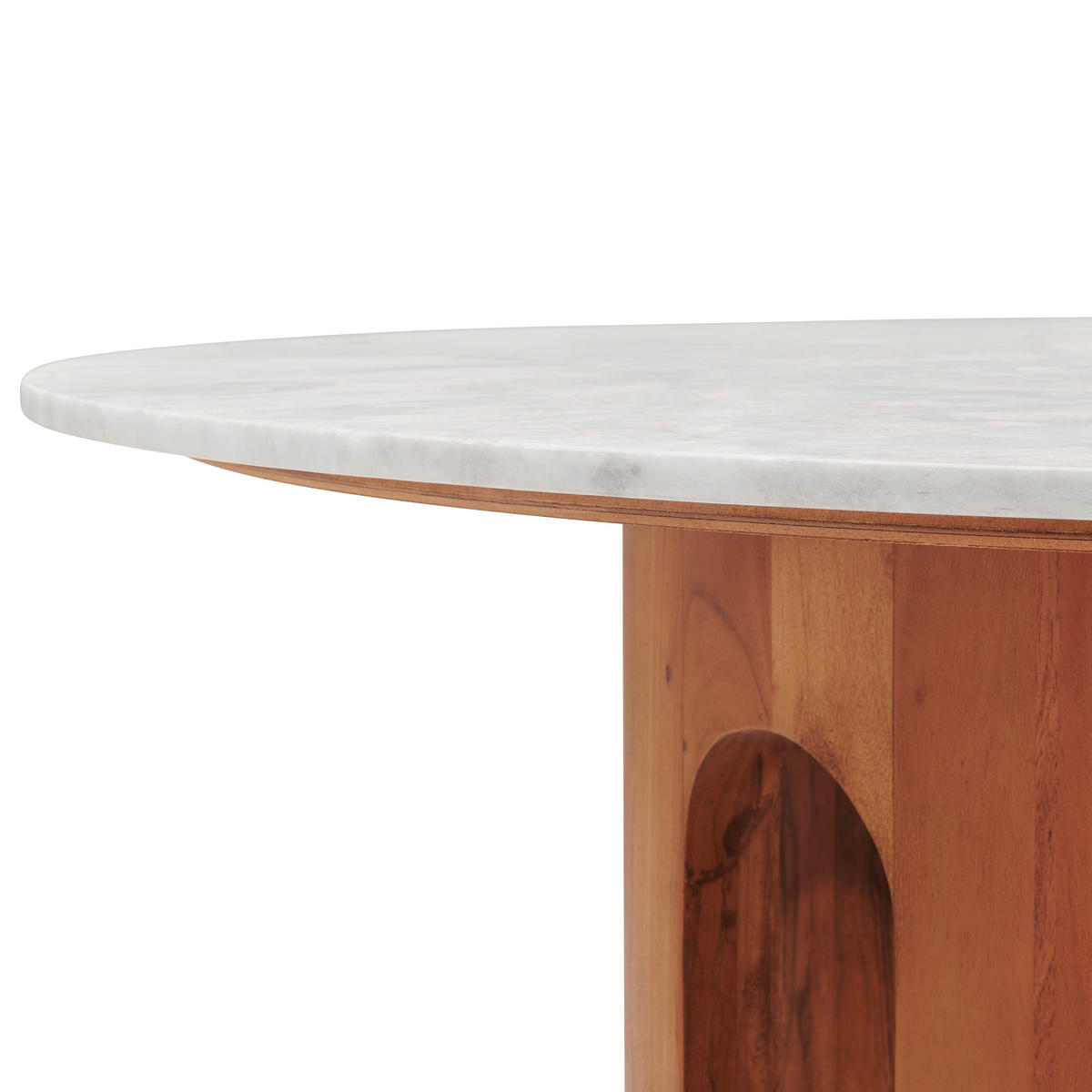 JEDILNA MIZA, v celoti masivno akacija barva oreha  - barva oreha, Design, kamen/les (120/120/76cm) - Livetastic