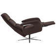 RELAXSESSEL in Leder Braun  - Edelstahlfarben/Braun, Design, Leder/Metall (76/119/86cm) - Dieter Knoll