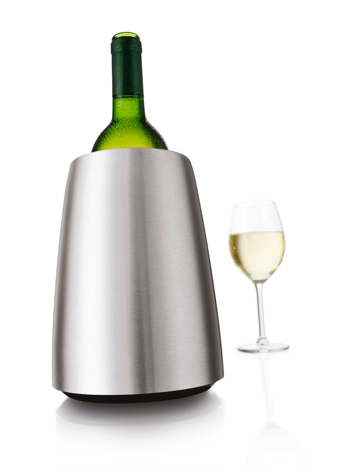 POSUDA ZA HLAĐENJE VINA    - srebrne boje, Basics, metal/plastika (15.3/21.4/15.3cm) - Vacu Vin