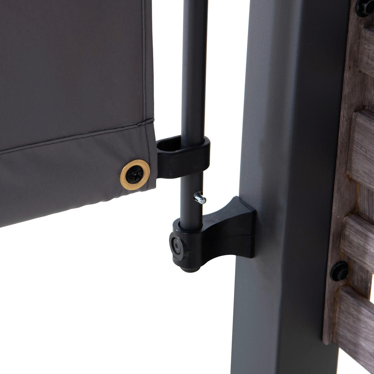 PERGOLA 300/227/270 cm   - Anthrazit/Grau, Basics, Textil/Metall (300/227/270cm) - Modante