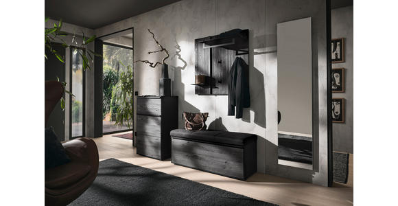 GARDEROBENBANK 118/50/41 cm  - Anthrazit, Design, Holz/Textil (118/50/41cm) - Johann Jakob