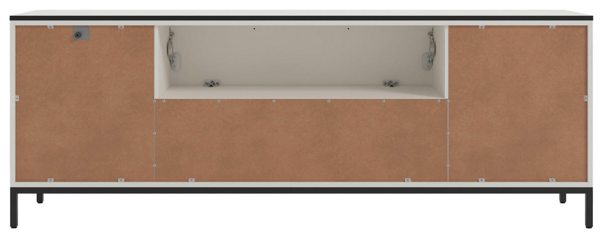 LOWBOARD Soul  in 180/66/40 cm  - Schwarz/Weiß, MODERN, Holzwerkstoff/Metall (180/66/40cm)