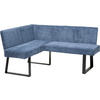 ECKBANK 130/160 cm  in Dunkelblau  - Schwarz/Dunkelblau, KONVENTIONELL, Textil/Metall (130/160cm) - MID.YOU