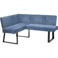 ECKBANK 130/160 cm Webstoff, Bouclé Dunkelblau   - Schwarz/Dunkelblau, KONVENTIONELL, Textil/Metall (130/160cm) - MID.YOU