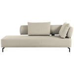RÉCAMIERE Palio in Flachgewebe Creme  - Creme/Schwarz, Design, Textil/Metall (227/89/101cm) - Dieter Knoll