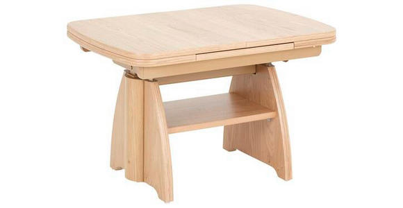 COUCHTISCH in Metall, Holzwerkstoff 90-130,5/65/56-75 cm  - Eichefarben, KONVENTIONELL, Holzwerkstoff/Metall (90-130,5/65/56-75cm) - Venda