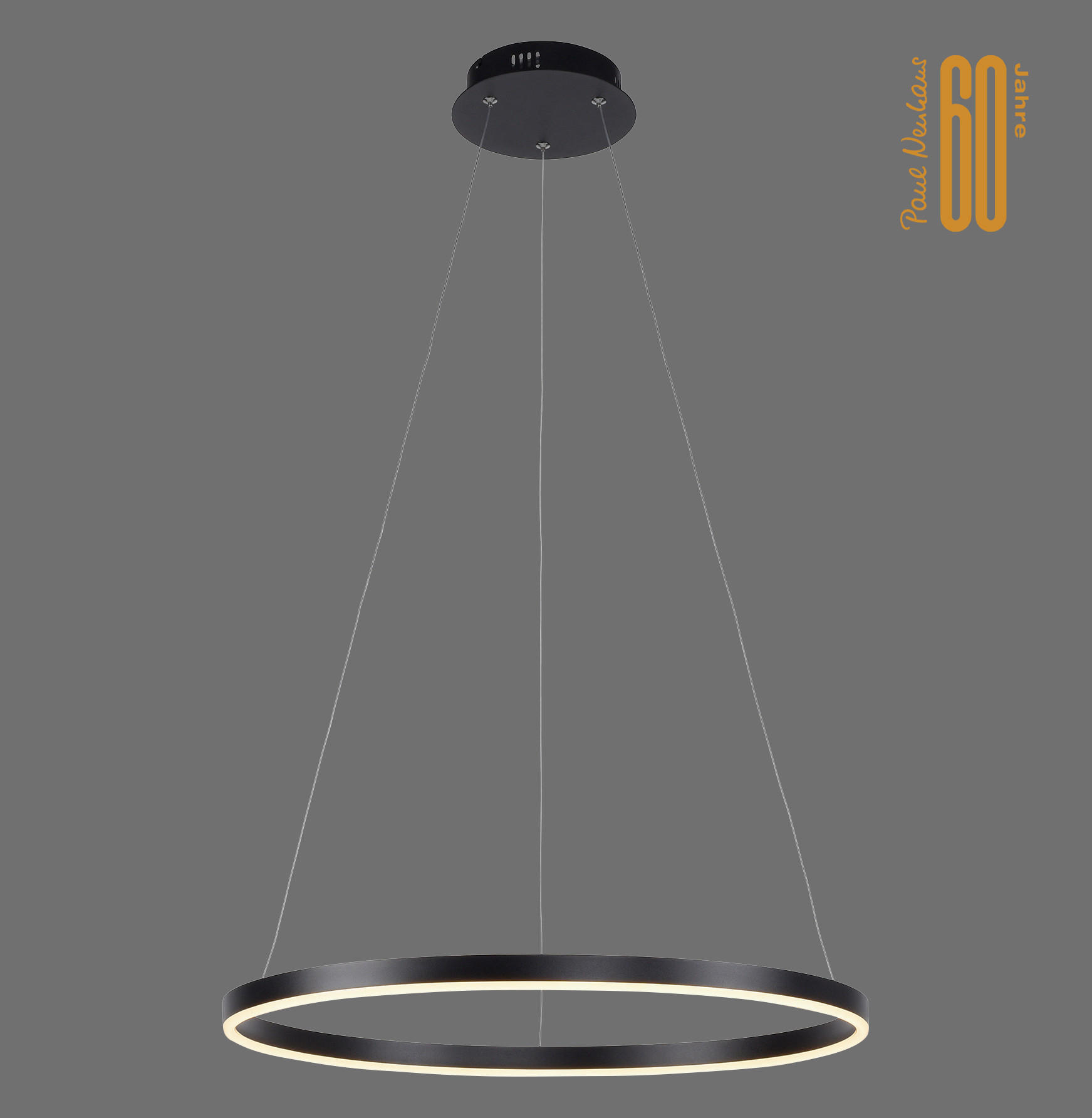 LED-HÄNGELEUCHTE 58,5/58,5/120 cm   - Anthrazit, Design, Kunststoff/Metall (58,5/58,5/120cm)