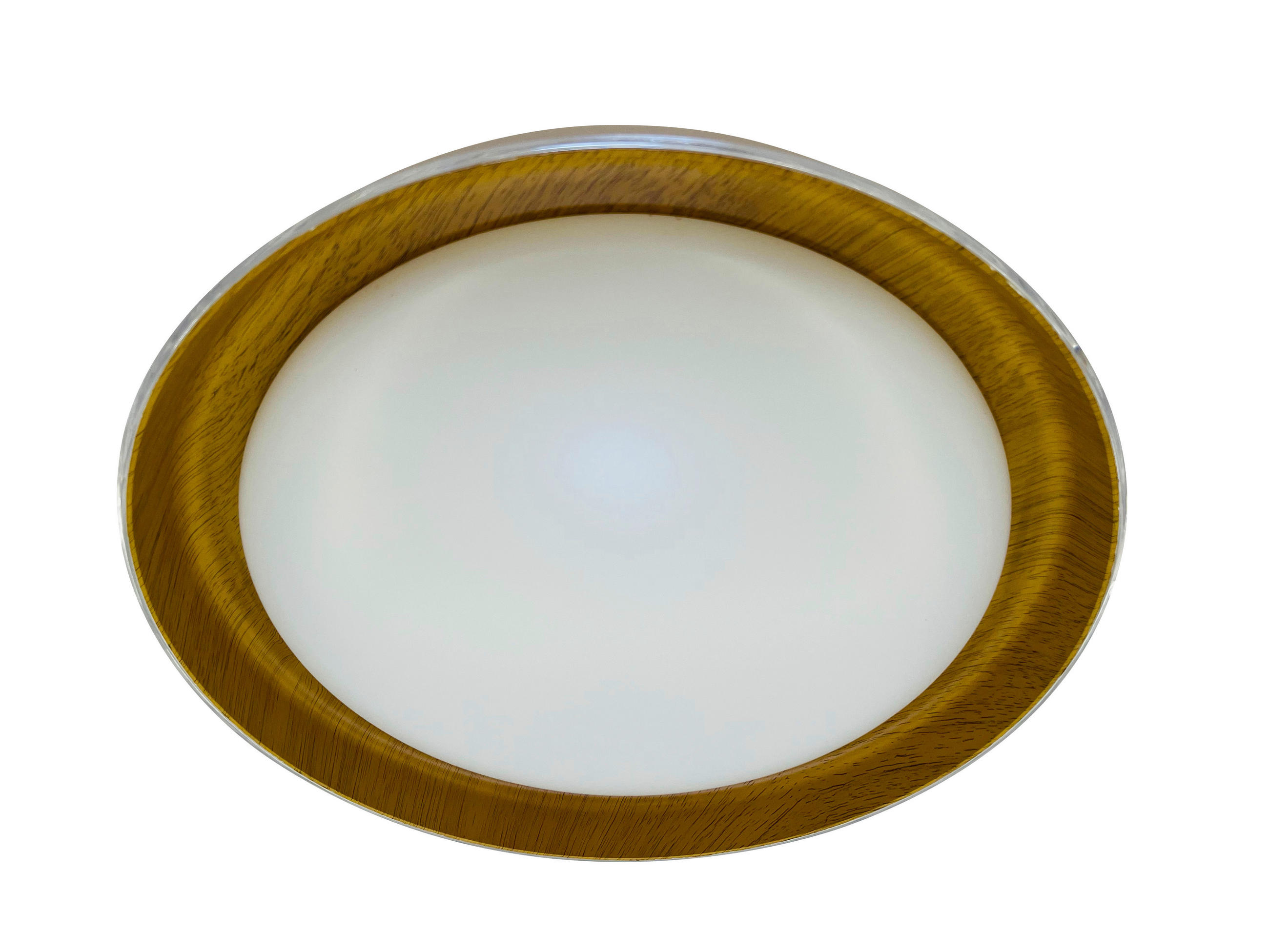 LED PLAFONJERA Kora  - bela/braon, Osnovno, metal/plastika (43/8,5cm)