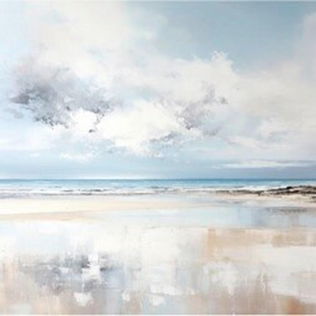 METALLBILD Strand & Meer  - Multicolor, Basics, Metall (50/50/2cm) - Euroart