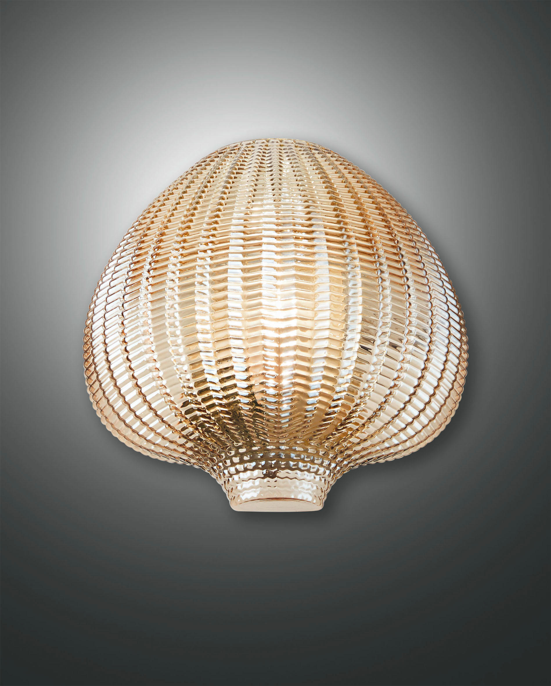WANDLEUCHTE Olbia 26/25/15 cm   - Champagner, Design, Glas/Metall (26/25/15cm) - Fabas Luce