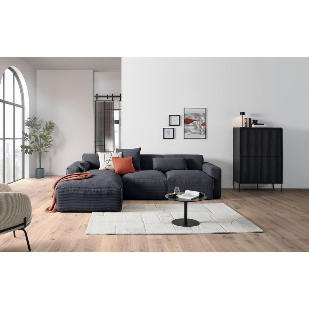 Thumbnail - Livetastic Ecksofa, Graphit, Textil, Füllung: Schaumstoff, Ottomane links, L-Form, 303x196 cm, Made in EU, Rücken echt, ...