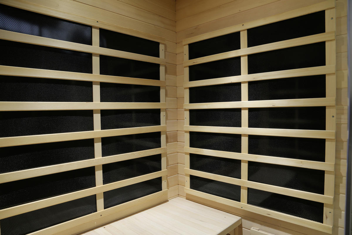 INFRAROTKABINE HEMLOCK II für 2 Personen HEMLOCK II  - MODERN, Glas/Holz (120/105/190cm)