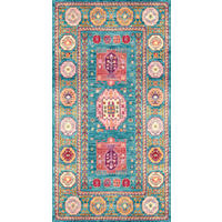 VINTAGE-TEPPICH Cortea Zylar 80/150 cm  in Hellblau, Dunkelrosa, Elfenbein  - Elfenbein/Dunkelrosa, LIFESTYLE, Kunststoff/Textil (80/150cm) - Lindorug
