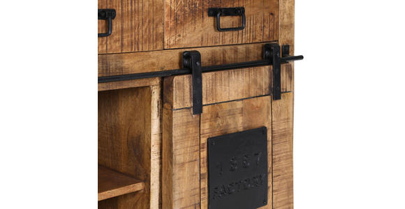 KOMMODE , 90/85/45 cm, 5 Schublade(n)  - Schwarz/Braun, LIFESTYLE, Holz/Metall (90/85/45cm) - Landscape