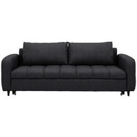 SCHLAFSOFA Cord, Velours Anthrazit Stoffauswahl, Bettfunktion erhältlich, Rücken echt, Armteil links, Armteil rechts  - Anthrazit/Schwarz, Design, Holz/Textil (236/88/101cm) - Lomoco