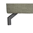 ECKSOFA Olivgrün Chenille  - Schwarz/Olivgrün, KONVENTIONELL, Textil/Metall (185/266cm) - Carryhome