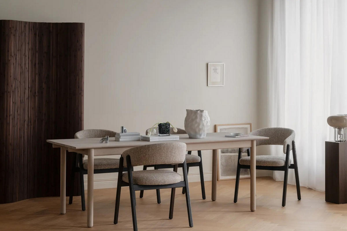 MATBORD i trä 205/90/75 cm   - ek Bianco, Klassisk, trä (205/90/75cm) - Rowico