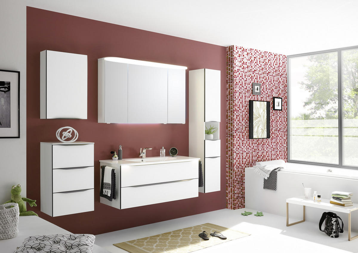 SPODNJA OMARICA 45/73/33 cm  - bela/antracit, Konvencionalno, kovina/leseni material (45/73/33cm) - Sadena