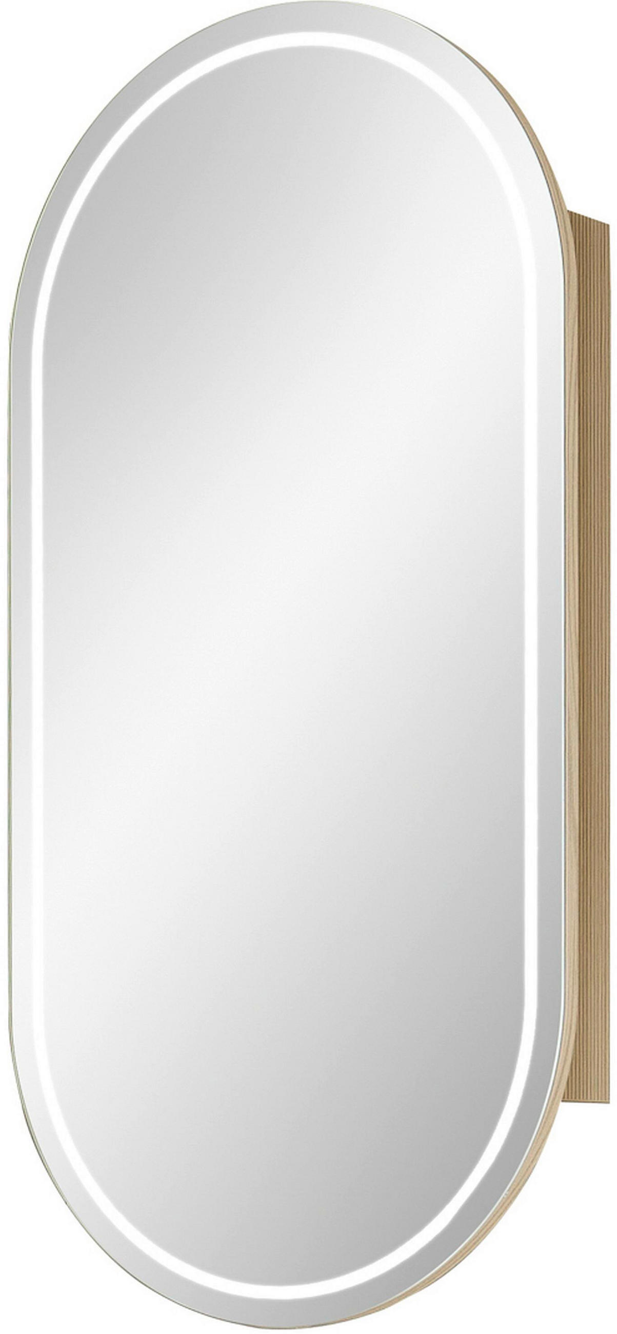 SPIEGELSCHRANK 45,1/90,1/14,5 cm  - Eichefarben, Natur, Glas/Holzwerkstoff (45,1/90,1/14,5cm) - Sadena