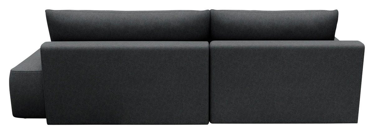 ECKSCHLAFSOFA in Struktur Graphitfarben  - Schwarz/Graphitfarben, Modern, Kunststoff/Textil (167/253cm) - Trendmanufaktur