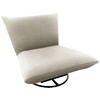 RELAXSESSEL in Textil Creme  - Creme/Schwarz, Design, Textil/Metall (100/78/96cm) - Livetastic