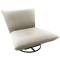 RELAXSESSEL in Textil Creme  - Creme/Schwarz, Design, Textil/Metall (100/78/96cm) - Livetastic
