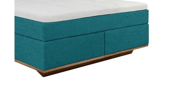 BOXSPRINGBETT 180/200 cm  in Petrol  - Eichefarben/Petrol, Natur, Holz/Textil (180/200cm) - Linea Natura