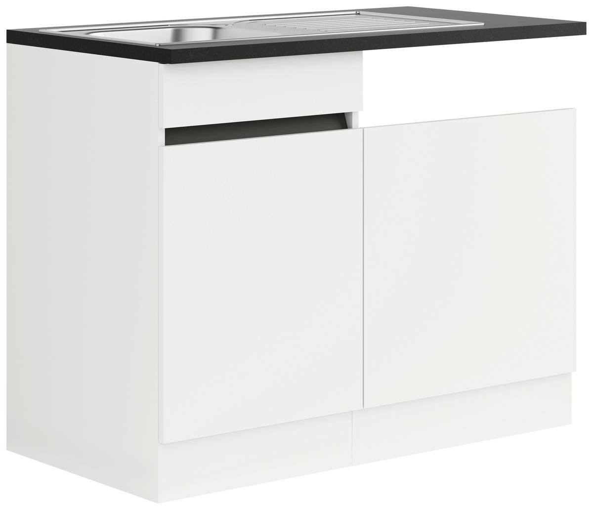 SPÜLENUNTERSCHRANK 50/88/57,1 cm  in Weiß  - Anthrazit/Weiß, Basics, Holzwerkstoff (50/88/57,1cm) - Optifit