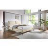 POLSTERBETT 180/200 cm,  in Beige,  - Beige/Schwarz, MODERN, Textil/Metall (180/200cm) - Livetastic