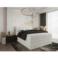 BOXSPRINGBETT 160/200 cm in Creme - Creme/Schwarz, KONVENTIONELL, Kunststoff/Textil (160/200cm) - Carryhome