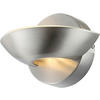LED-WANDLEUCHTE 16,5/11 cm   - Nickelfarben, Design, Glas/Metall (16,5/11cm) - Globo