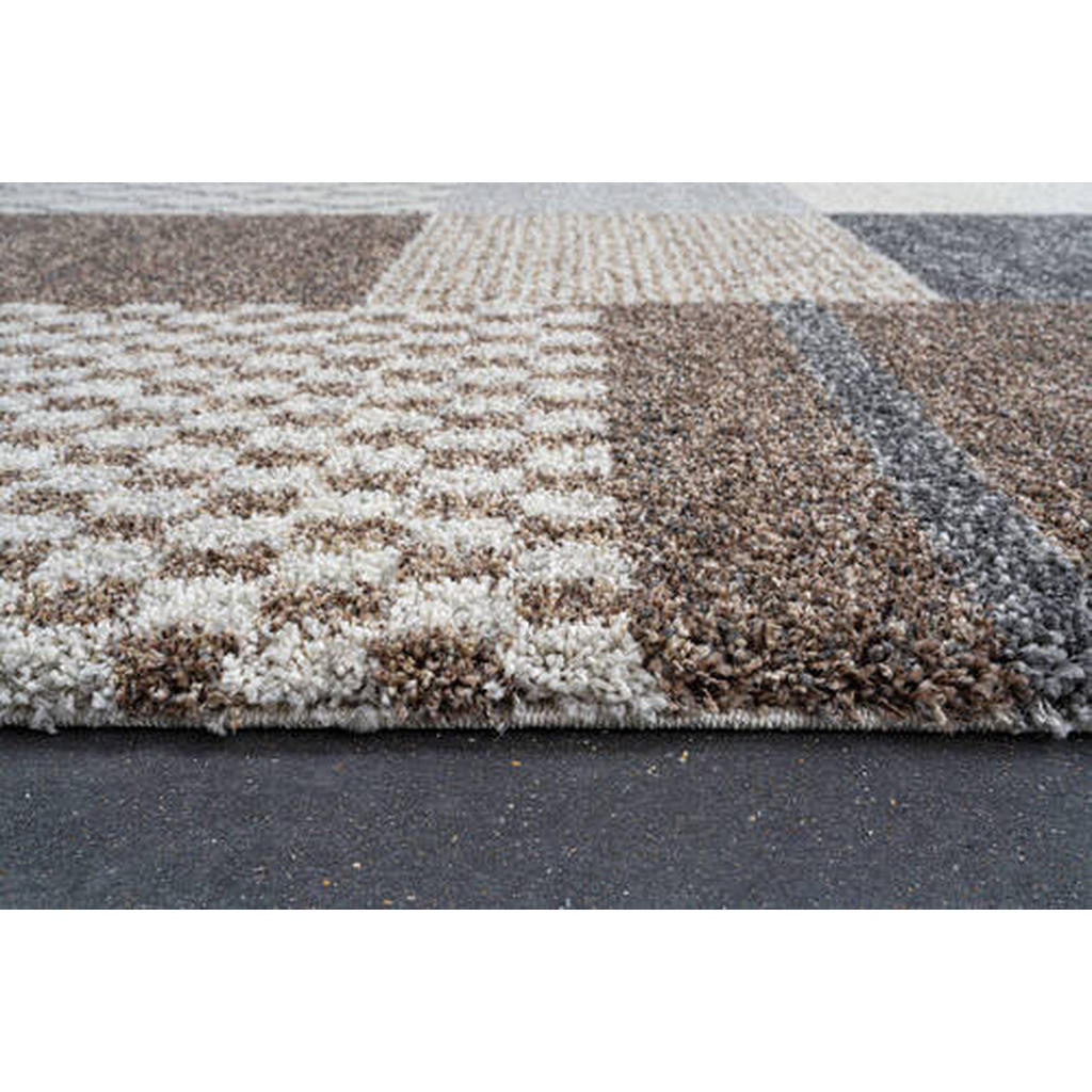 Thumbnail - Novel Webteppich Mehari, Creme, Grau, Grün, Textil, Patchwork, rechteckig, 120x170 cm, Oeko-Tex® Standard 100, für Fußbo...