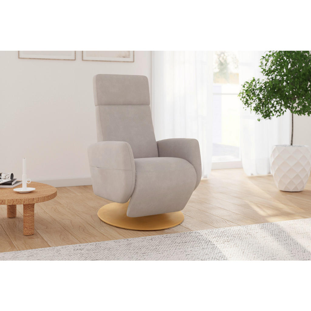Sit & More RELAXAČNÉ KRESLO, textil, sivobéžová