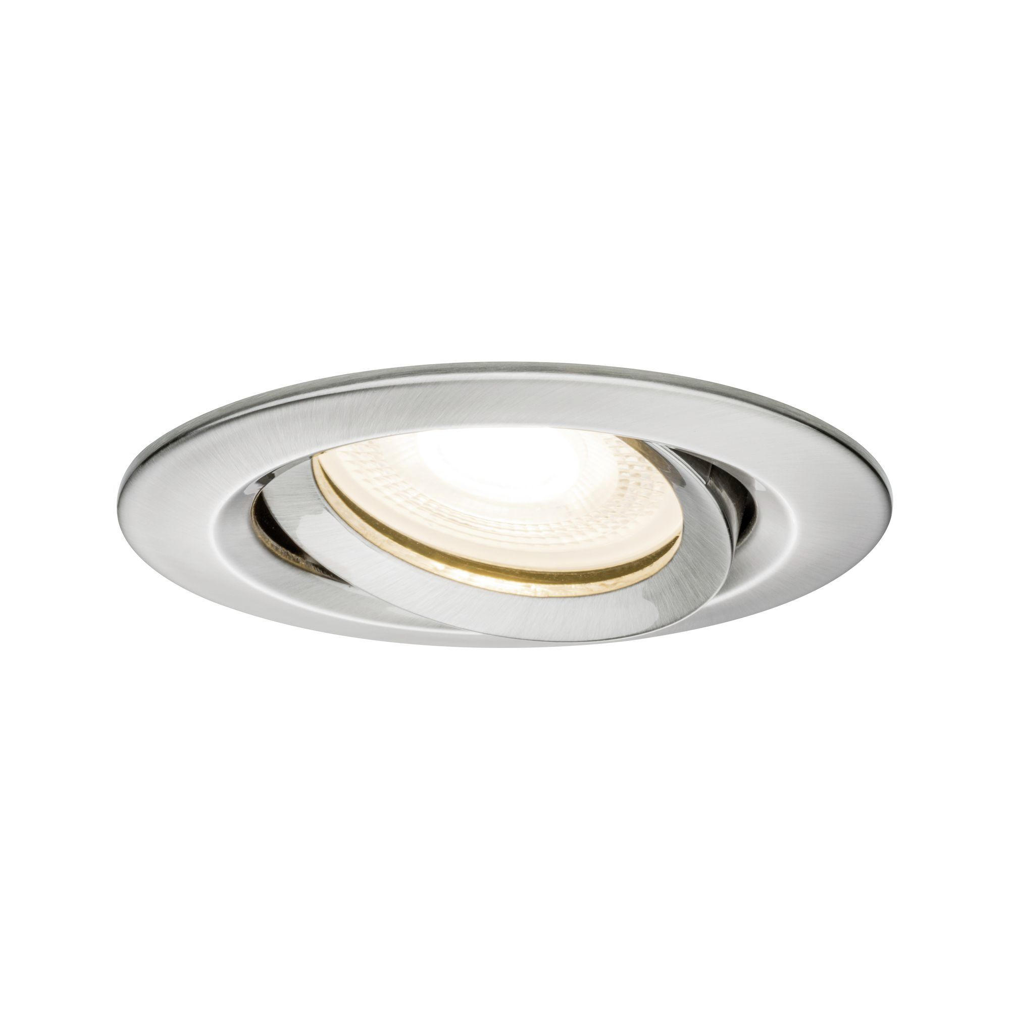 LED-DECKENLEUCHTE  - Zinkfarben/Alufarben, Basics, Metall (9,3cm) - Paulmann