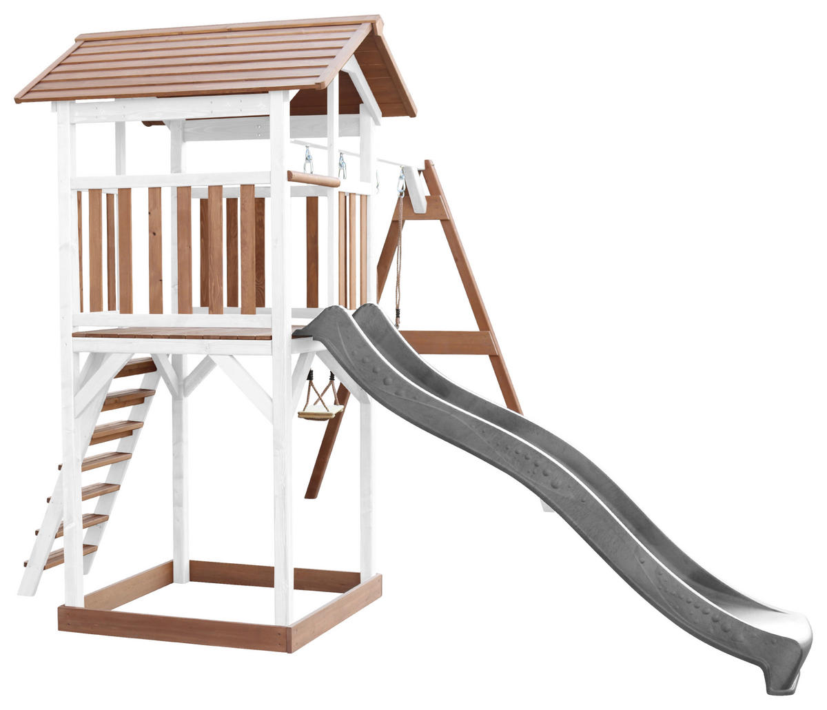 SPIELTURM 356,6/241,9/349 cm  - Weiss/Braun, Konventionell, Holz/Kunststoff (356,6/241,9/349cm)