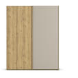 SCHWEBETÜRENSCHRANK 180/223/68 cm 2-türig Eichefarben, Fango  - Fango/Eichefarben, Design, Glas/Holz (180/223/68cm) - Novel