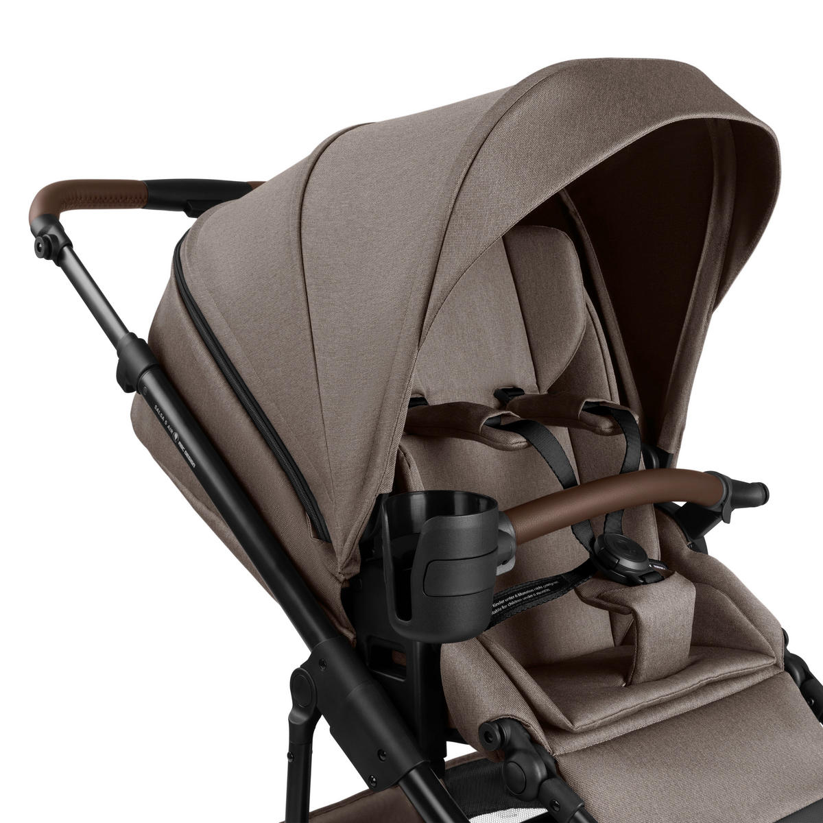 KINDERWAGENSET Salsa 5 Air 3in1 Set Calla  - Schwarz/Braun, Basics, Textil/Metall (63/118/95.5cm) - ABC Design